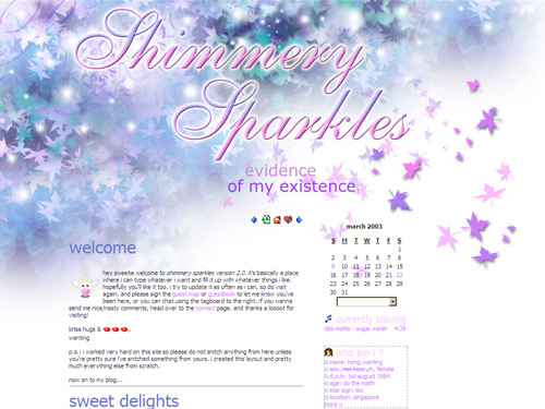 Version 2 of sparklette.net - Autumn Sonata Version 2 of sparklette.net - Autumn Sonata