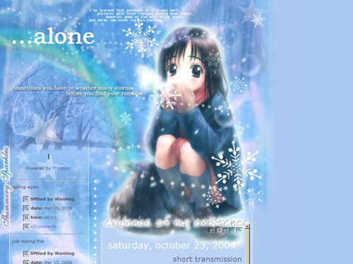Version 7 of sparklette.net - Alone Version 7 of sparklette.net - Alone