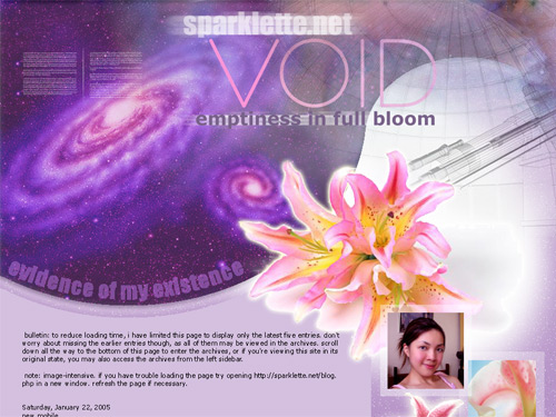Version 9 of sparklette.net - Void Version 9 of sparklette.net - Void
