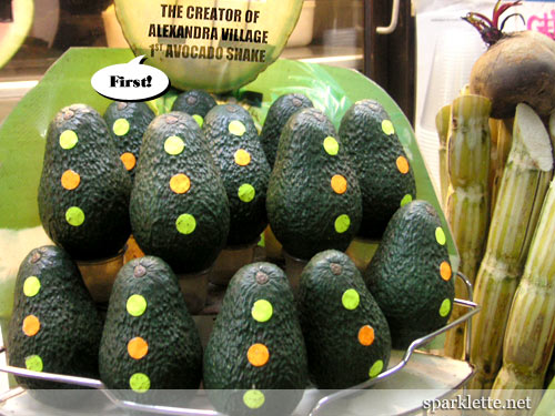 First avocado milkshake stall at Alexandra Village First avocado milkshake stall at Alexandra Village